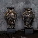 Вазы «Парные» на деревянных основаниях варинант исполнения - 1 | Loft Concept в Рязани