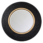 Зеркало в черной фактурной раме с золотым кантом Summon the Light варинант исполнения - 1 | Loft Concept в Рязани