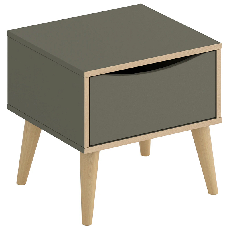 Прикроватная тумба Grant Bedside Table Серый Бежевый Прикроватная тумба Grant Bedside Table Серый Бежевый в Рязани | Loft Concept