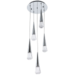 Люстра капли Acrylic Droplet Five Chrome Chandelier варинант исполнения - 1 | Loft Concept в Рязани