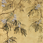 Обои ручная роспись Silk Tree Original colourway on Gold Bullion gilded paper варинант исполнения - 1 | Loft Concept в Рязани