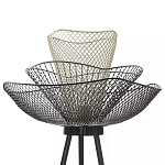 Торшер с трехъярусным плафоном из металлической сетки Metal Mesh Floor Lamp варинант исполнения - 5 | Loft Concept в Рязани