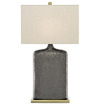 Настольная лампа керамическая с тканевым прямоугольным абажуром Flask варинант исполнения - 2 | Loft Concept в Рязани