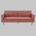 Диван современный вельветовый прямой Worcester Коралл варинант исполнения - 2 | Loft Concept в Рязани