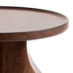 Круглый приставной стол из массива ореха Balu Wooden Side Table варинант исполнения - 3 | Loft Concept в Рязани