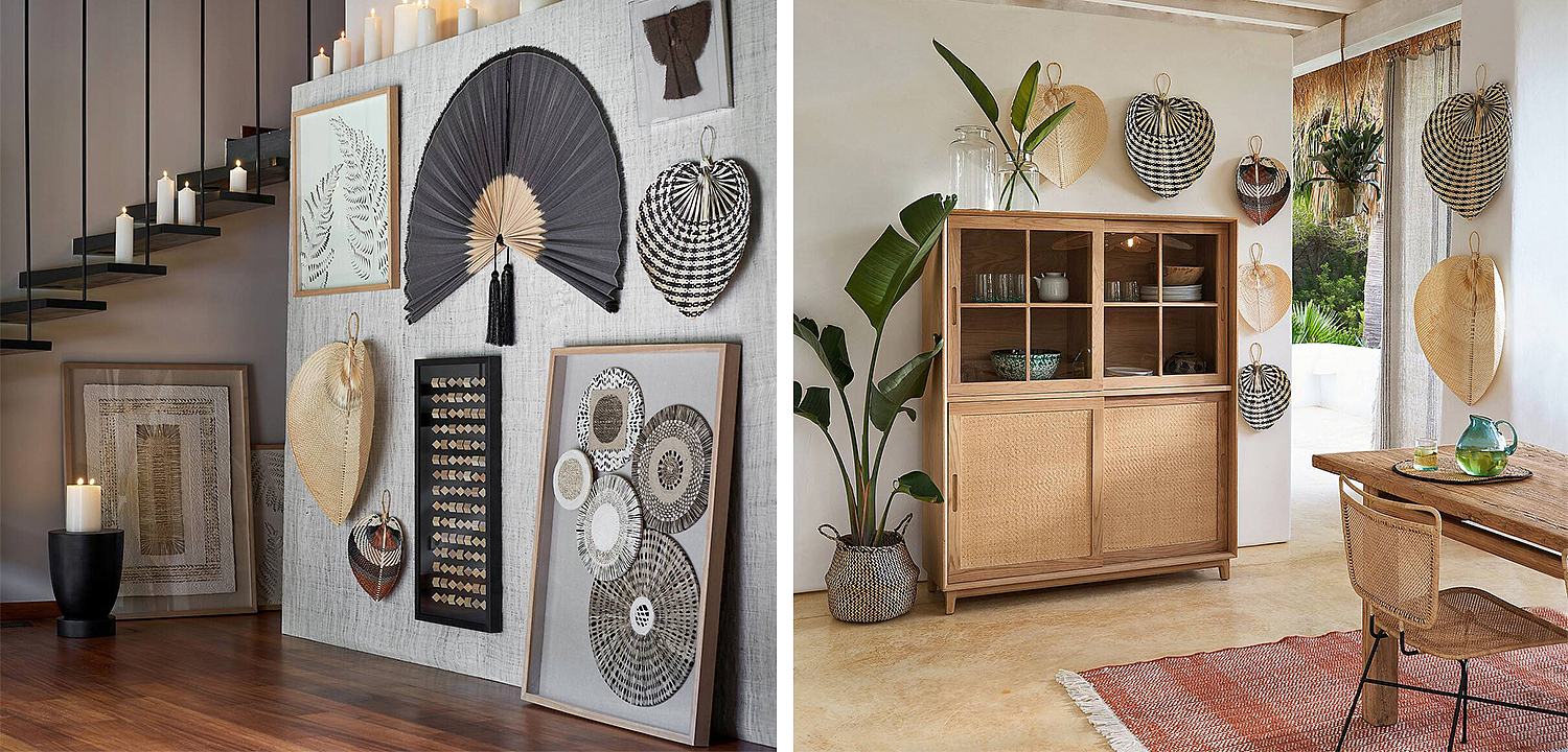 Аксессуар на стену Wicker Bamboo Fan Аксессуар на стену Wicker Bamboo Fan - Loft-Concept в Рязани