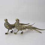 Статуэтка бронзовая пара Фазаны золотые Bronze Birds варинант исполнения - 1 | Loft Concept в Рязани