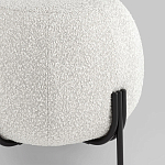 Пуф в ткани букле молочного цвета Pikelet варинант исполнения - 3 | Loft Concept в Рязани