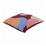 Подушка декоративная хлопковая с абстрактным принтом Elysian Flow Terra варинант исполнения - 1 | Loft Concept в Рязани