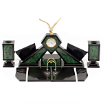 Настольный канцелярский набор из нефрита с декором в виде орла Golden Eagle варинант исполнения - 1 | Loft Concept в Рязани