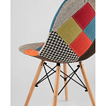 Пластиковый стул на ножках из массива бука Eames Пэчворк варинант исполнения - 3 | Loft Concept в Рязани