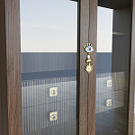 Дизайнерский шкаф витрина Elsa Dreams Walnut с 4-мя ящиками варинант исполнения - 5 | Loft Concept в Рязани