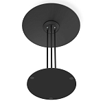 Стол журнальный с круглой столешницей из стекла Gray and Gold Marble варинант исполнения - 6 | Loft Concept в Рязани