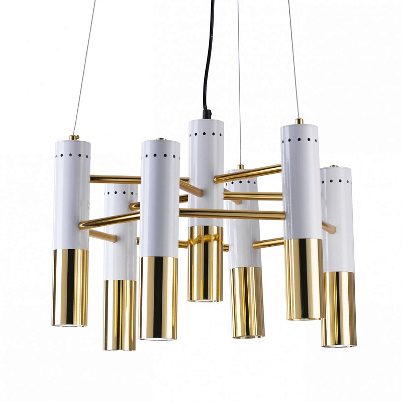 Люстра IKE Delightfull Pendant 7 Глянцевое золото Белый Люстра IKE Delightfull Pendant 7 Глянцевое золото Белый в Рязани | Loft Concept