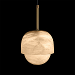 Подвесной светильник из белого алебастра Cryptocrystalline Stone варинант исполнения - 6 | Loft Concept в Рязани