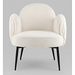 Полукресло Wave Stripes букле белый варинант исполнения - 4 | Loft Concept в Рязани