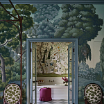 Обои ручная роспись Malmaison Special Colourway on Auguste scenic paper варинант исполнения - 2 | Loft Concept в Рязани