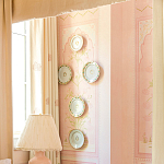 Обои ручная роспись Jharokha Arches Original colourway on pink painted Xuan paper варинант исполнения - 5 | Loft Concept в Рязани