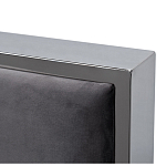 Кровать двуспальная серая с высоким мягким изголовьем Heart of the Bedroom варинант исполнения - 2 | Loft Concept в Рязани