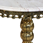 Стол круглый с мраморной столешницей Coffee De Bronze варинант исполнения - 1 | Loft Concept в Рязани