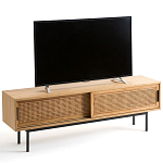 ТВ-тумба с плетеным декором Tate Wicker TV Stand варинант исполнения - 6 | Loft Concept в Рязани
