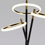 Торшер с 3-мя круглыми светодиодными лампами на черной триноге Underlining варинант исполнения - 3 | Loft Concept в Рязани