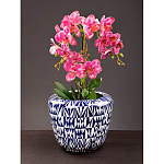 Кашпо с орнаментом в сочетании белого и синего цвета Artistic Flowerpot варинант исполнения - 4 | Loft Concept в Рязани