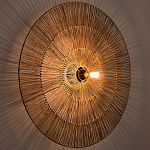 Круглый настенный светильник с декором из пеньковой веревки Alano Wall Lamp варинант исполнения - 2 | Loft Concept в Рязани