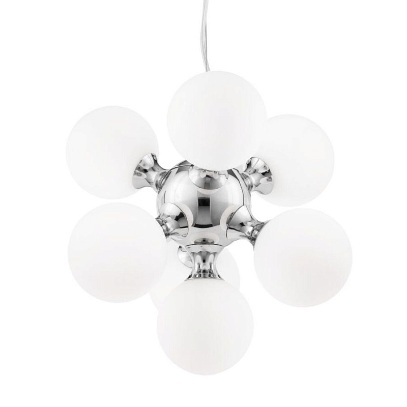 Люстра MOONDROP Pendant Chromium 7 Хром Белый Люстра MOONDROP Pendant Chromium 7 Хром Белый в Рязани | Loft Concept