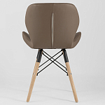 Стул с коричневым сиденьем из экокожи JEROEN варинант исполнения - 4 | Loft Concept в Рязани