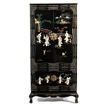 Шкаф черный в китайском стиле  Chinese Cabinet Black варинант исполнения - 1 | Loft Concept в Рязани