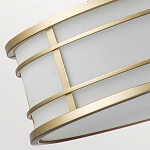 Подвесной светильник цвета латунь с белым матовым плафоном с геометрическим рисунком Feiss варинант исполнения - 6 | Loft Concept в Рязани