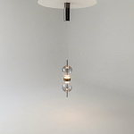 Подвесной светильник с плафоном из стекла с зеркальным градиентом Double Moon варинант исполнения - 4 | Loft Concept в Рязани