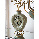 Ваза зеленая с бронзовыми ветвями и фарфоровыми рыбками Eden Garden варинант исполнения - 3 | Loft Concept в Рязани