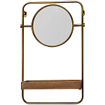 Настенное зеркало с полкой Roy Metal Mirror варинант исполнения - 1 | Loft Concept в Рязани