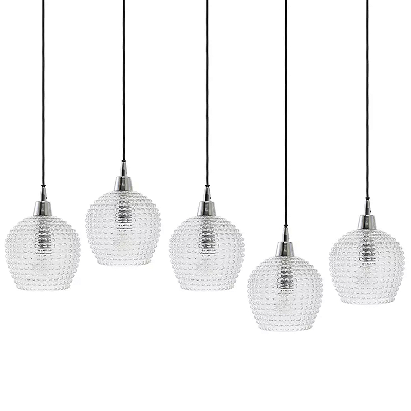 Подвесной светильник каскадный с фактурными стеклянными плафонами Cascade with Relief Lampshades Прозрачный Черный Серый Подвесной светильник каскадный с фактурными стеклянными плафонами Cascade with Relief Lampshades Прозрачный Черный Серый в Рязани | Loft Concept