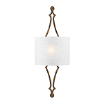 Бра с цилиндрическим тканевым абажуром белого цвета Feiss варинант исполнения - 1 | Loft Concept в Рязани