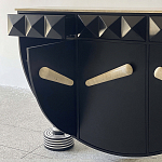 Дизайнерский комод полукруглый черный с 3-мя фактурным ящиками Occasion варинант исполнения - 3 | Loft Concept в Рязани