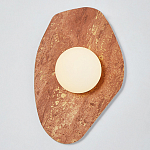 Бра с каменным основанием и плафоном из стекла Brown Shaw Marble Lighting варинант исполнения - 1 | Loft Concept в Рязани