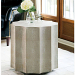 Приставной стол бежевый Stingray Skin Table кожа варинант исполнения - 2 | Loft Concept в Рязани