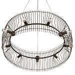 Люстра круглая из тонких прутьев Thin Bronze Rods варинант исполнения - 2 | Loft Concept в Рязани