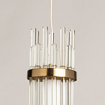 Подвесной светильник с цилиндром из прозрачных стеклянных трубок Nembus варинант исполнения - 9 | Loft Concept в Рязани