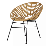 Стул круглый с ротанговым плетением Round Wicker Stool варинант исполнения - 3 | Loft Concept в Рязани