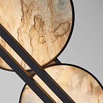 Бра из двух каменных дисков в металлической раме Constellation варинант исполнения - 3 | Loft Concept в Рязани