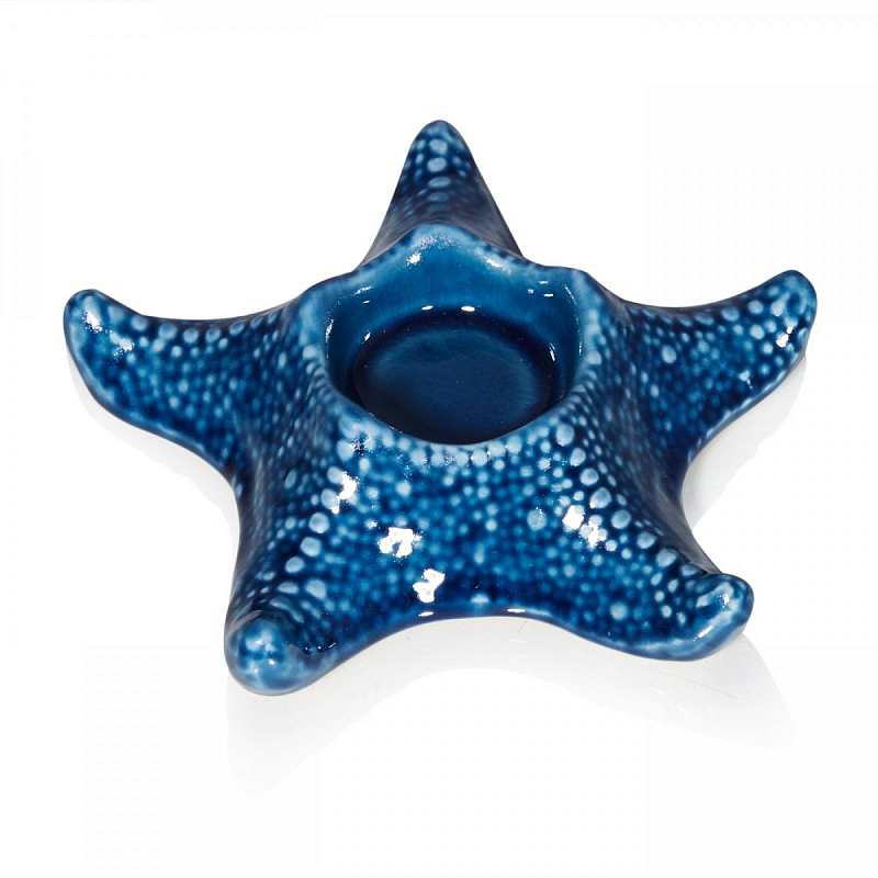 Подсвечник Blue Seaward Синий Подсвечник Blue Seaward Синий в Рязани | Loft Concept