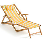 Шезлонг из акации и ткани Venezuela варинант исполнения - 3 | Loft Concept в Рязани