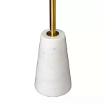 Кофейный столик с круглой столешницей на белом мраморном основании Original Foundation варинант исполнения - 5 | Loft Concept в Рязани