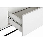 ТВ-тумба белая с  2-мя дверцами и ящиком Strict Lines варинант исполнения - 4 | Loft Concept в Рязани