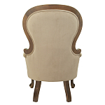 Кресло с мягкой обивкой из светло-коричневого велюра на 4-х деревянных ножках Evelyn Classical Armchair варинант исполнения - 2 | Loft Concept в Рязани