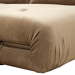 Дизайнерский угловой диван с велюровой светло-коричневой обивкой Fosse Sofa варинант исполнения - 8 | Loft Concept в Рязани